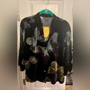 Citron velvet shirt